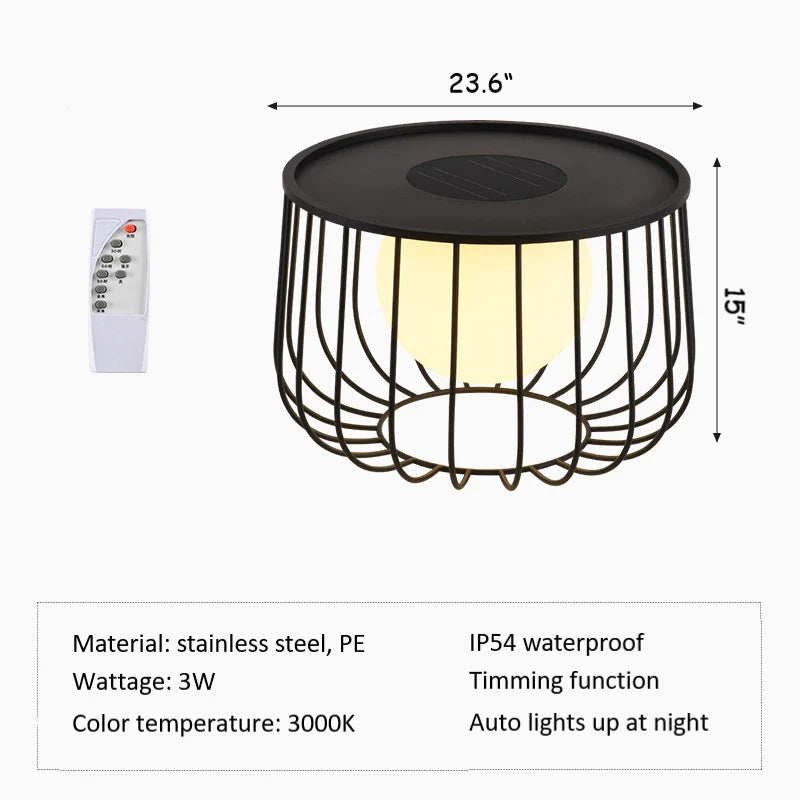 Solar Powered Glow Garden Table