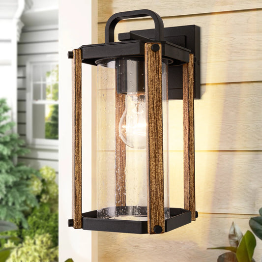 Outdoor Wood Grain Porch Lights