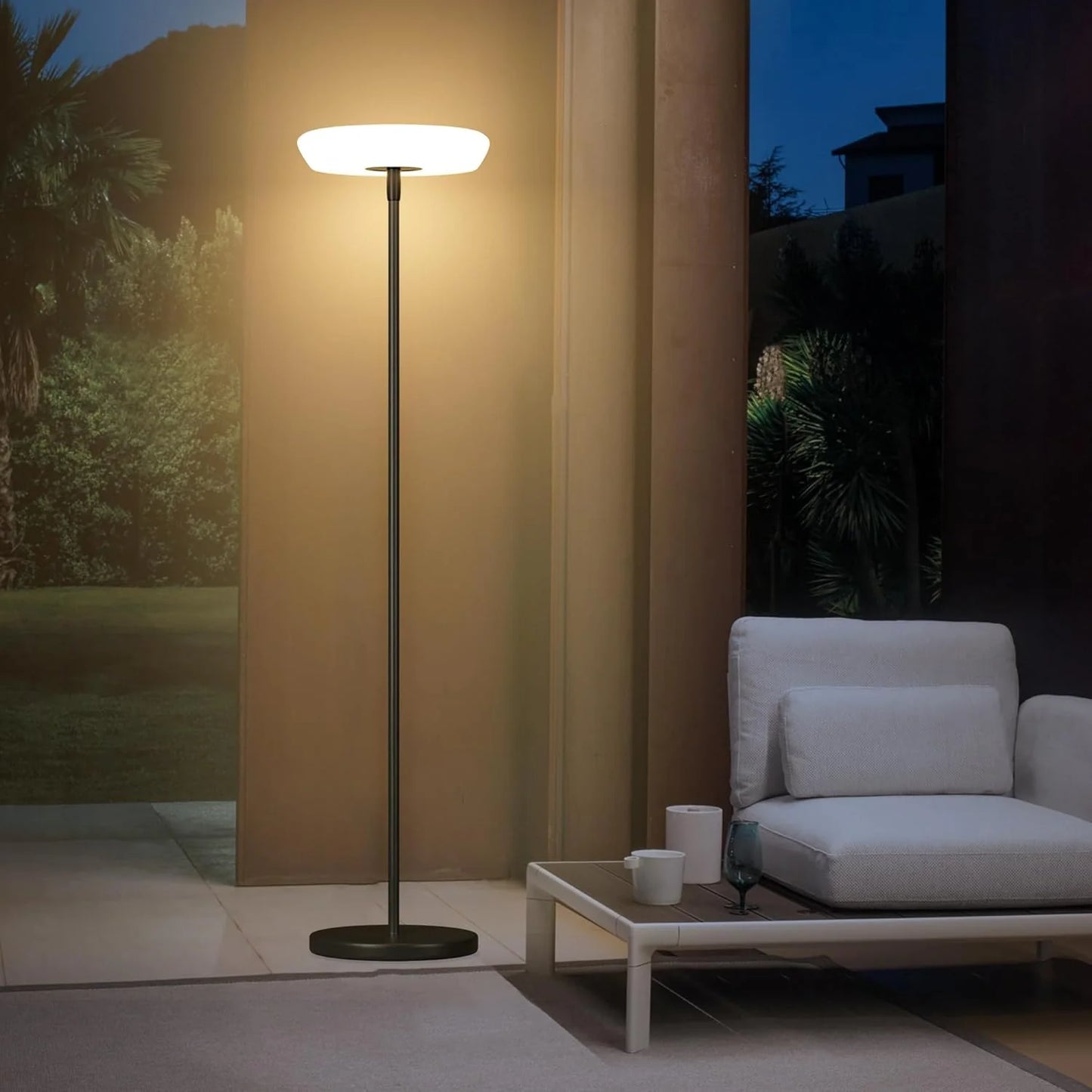 Minimalist Solar Powered Outdoor Floor Lamp